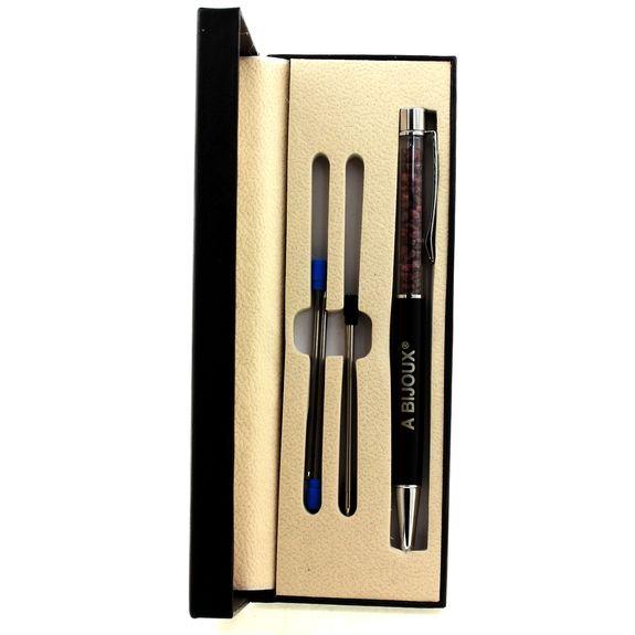 Raw Ruby mineral pen Madagascar.