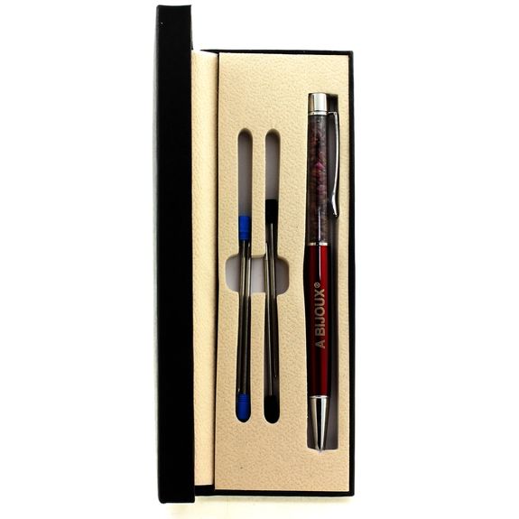 Raw Ruby mineral pen Madagascar.