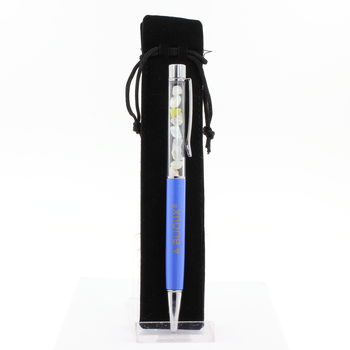 Stylo minéraux Jaspe bleu d'Afrique du Sud.