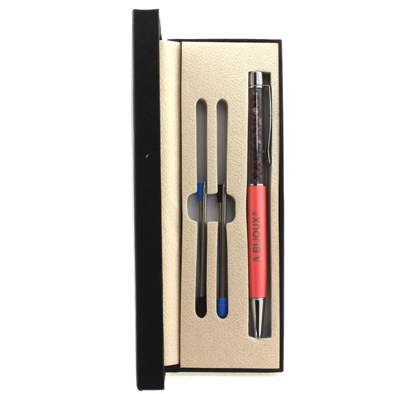 Raw Ruby mineral pen Madagascar.