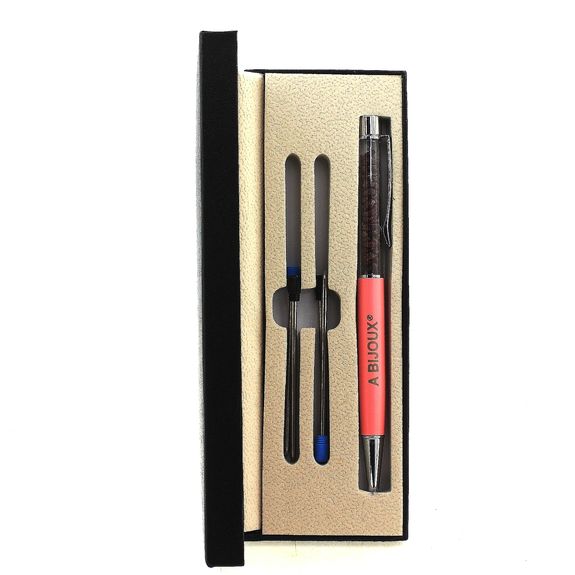 Raw Ruby mineral pen Madagascar.