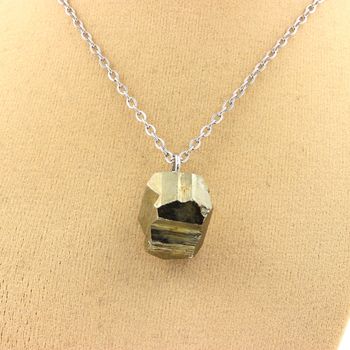 Raw Pyrite Necklace. 41.25 ct.