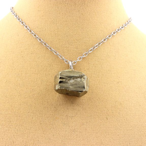 Raw Pyrite Necklace. 34.63 ct.