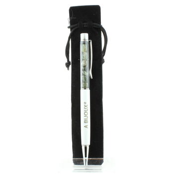 Stylo minéraux Quartz Tourmaline rutile du Brésil.