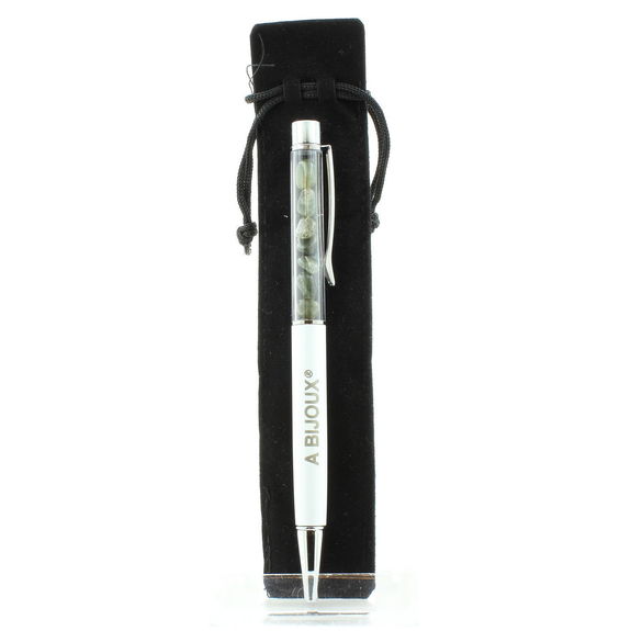 Stylo minéraux Quartz Tourmaline rutile du Brésil.