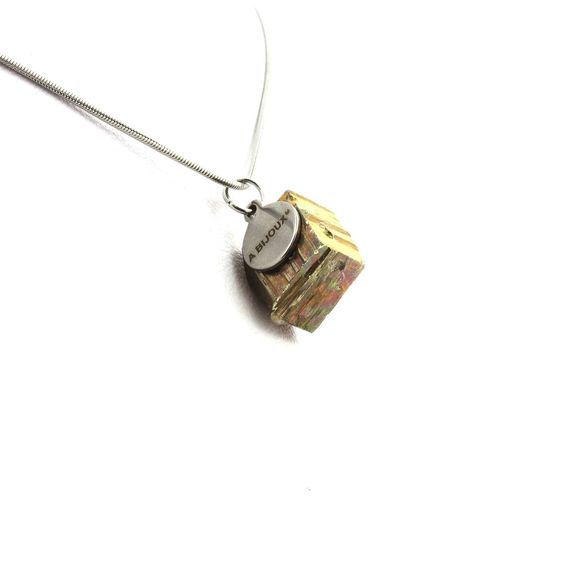 Raw Pyrite Necklace. 27.8 ct.
