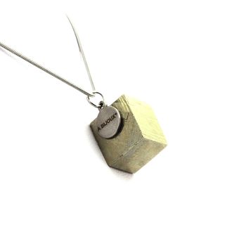 Raw Pyrite Necklace. 47.9 ct.