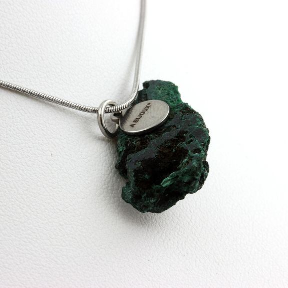 Raw Malachite Necklace. 18.69 ct.