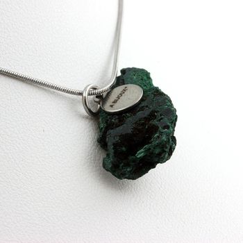 Raw Malachite Necklace. 18.69 ct.