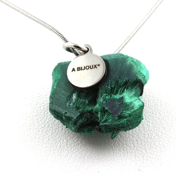 Raw Malachite Necklace. 39.42 ct.