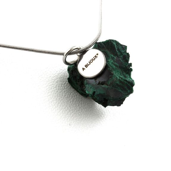 Raw Malachite Necklace. 30.99 ct.