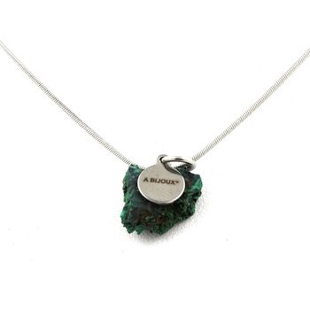 Raw Malachite Necklace. 8.11 ct.