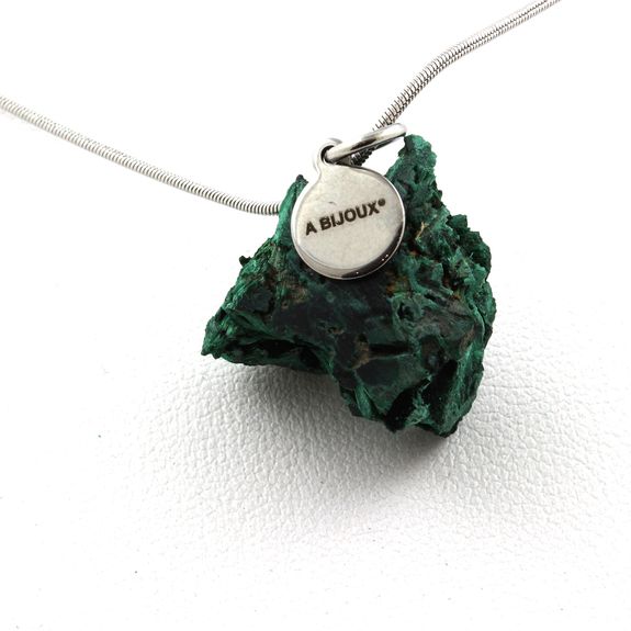 Raw Malachite Necklace. 33.07 ct.