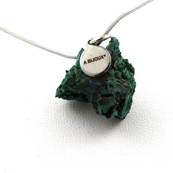 Raw Malachite Necklace. 33.07 ct.