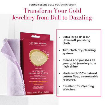 Gold jewelry polishing cloth. Jewelry cleaner.