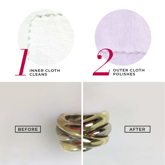Gold jewelry polishing cloth. Jewelry cleaner.