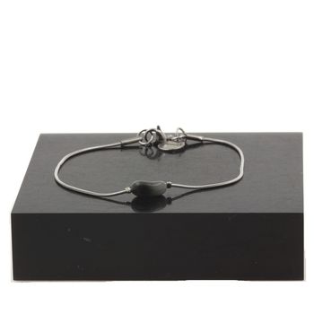 Stainless steel Anklet 1 Freeform Hawk's Eye from South Africa Bead 5mm-8mm.