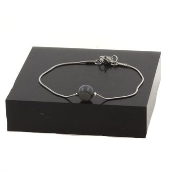 Stainless steel Anklet 1 Freeform Labradorite from Finland Bead 5mm-8mm.