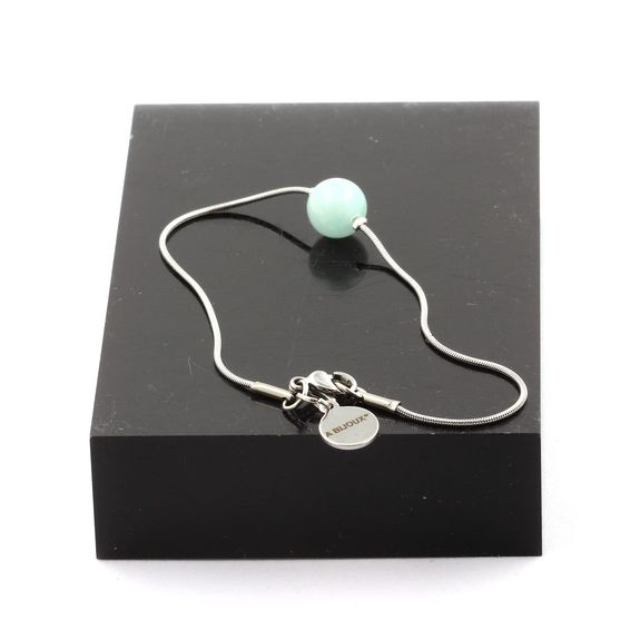 Stainless steel Anklet 1 Angelite Bead 8mm.