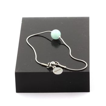 Stainless steel Anklet 1 Angelite Bead 8mm.