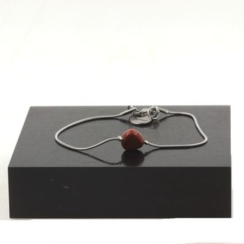 Bracelet de cheville 1 Perle Mookaite d'Australie chaîne en acier inoxydable.
