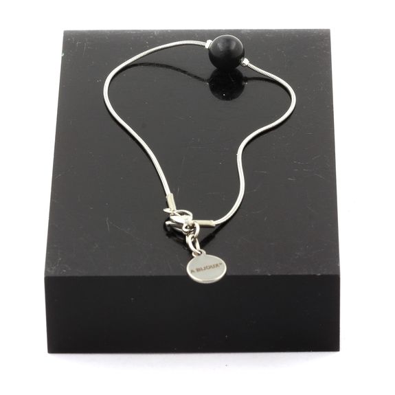 Bracelet de cheville 1 Perle Seraphinite de Russie 8 mm chaîne en acier inoxydable.