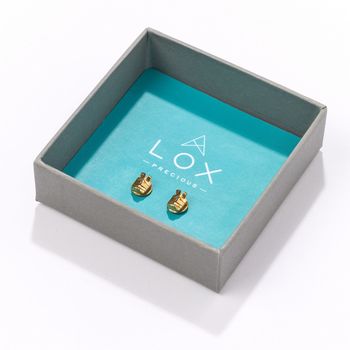Lox Precious 24ct Gold. 925 Sterling Silver Plated. 1 pair.