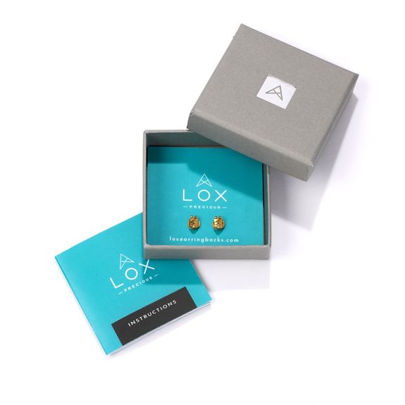 Lox Precious 24ct Gold. 925 Sterling Silver Plated. 1 pair.