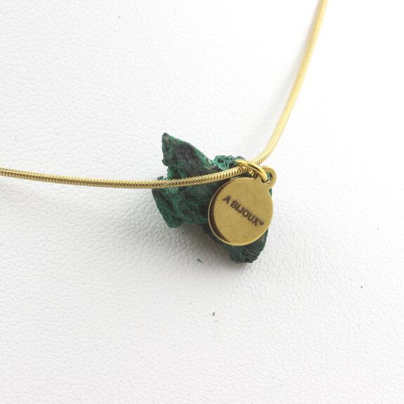 Collier Malachite brut. 14.14 ct.