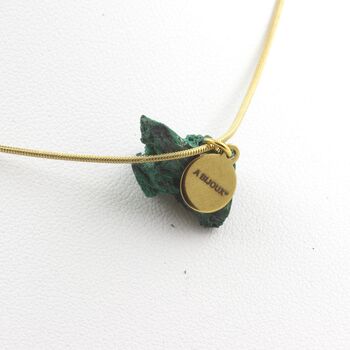 Collier Malachite brut. 14.14 ct.
