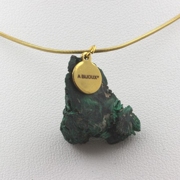 Collier Malachite brut. 28.00 ct.