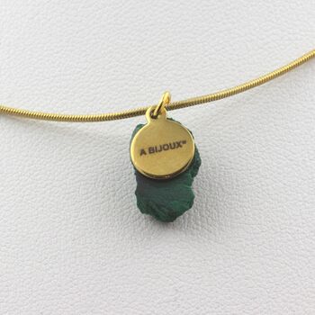 Collier Malachite brut. 6.63 ct.