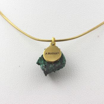 Collier Malachite brut.12.5 ct.