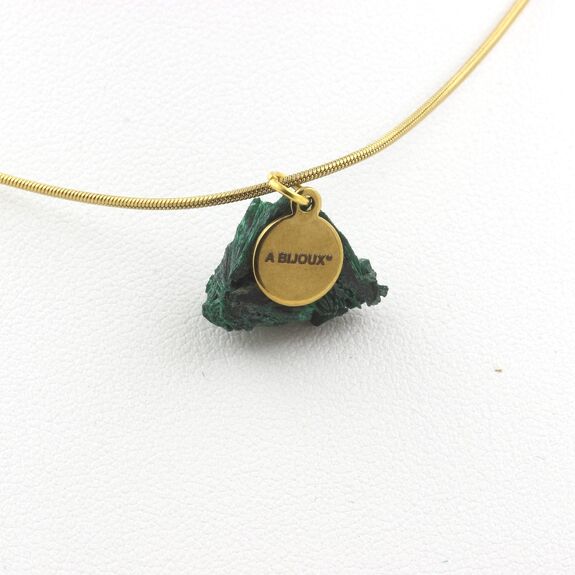 Collier Malachite brut. 9.0 ct.