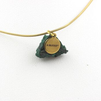 Collier Malachite brut. 9.0 ct.