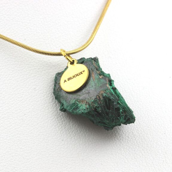 Collier Malachite brut. 25.55 ct.