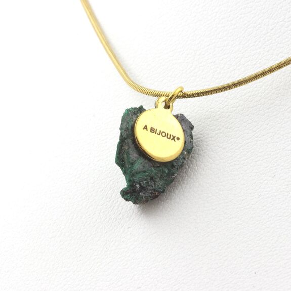 Collier Malachite brut. 10.35 ct.