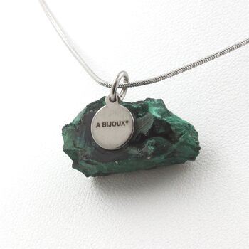 Collier Malachite brut. 37.70 ct.