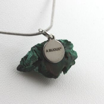 Collier Malachite brut. 23.60 ct.