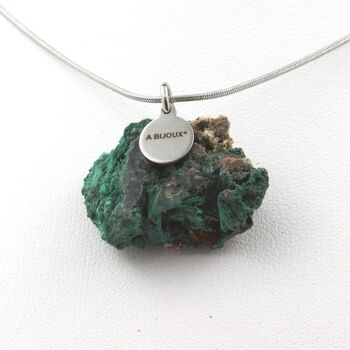 Collier Malachite brut. 41.50 ct.