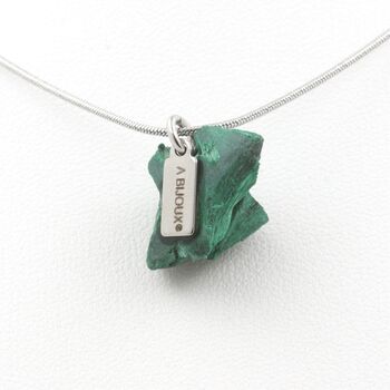 Collier Malachite brut. 14.90 ct.