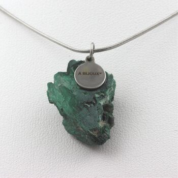 Collier Malachite brut. 31.25 ct.