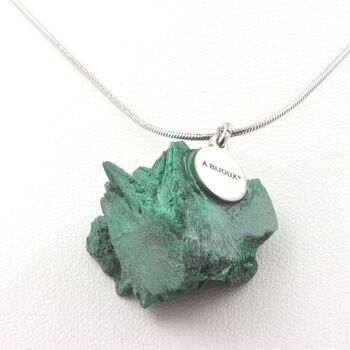 Collier Malachite brut. 46.35 ct.