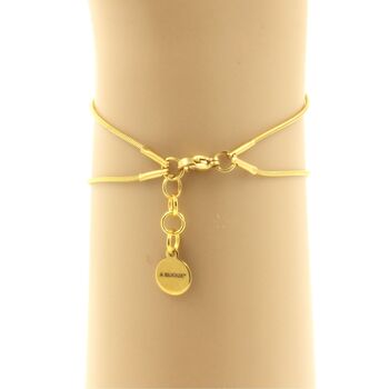 Golden Stainless steel bracelet 1 yellow Sardonyx bead 8mm.