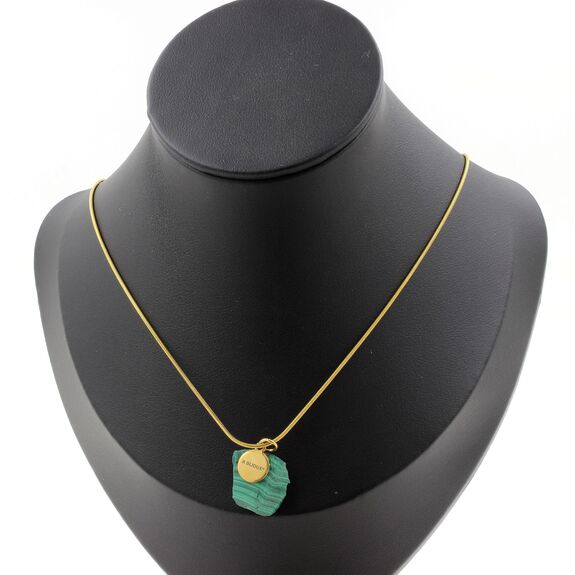 Collier Malachite brut. 16.88 ct. Pièce unique