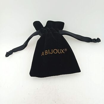 Collier 1 Perle Lapis Lazuli 4x13mm cylindre double chaine (1 & 2x5mm) en acier doré inoxydable.