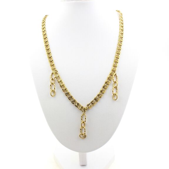 Necklace Golden stainless steel chain (6x4,5mm)
