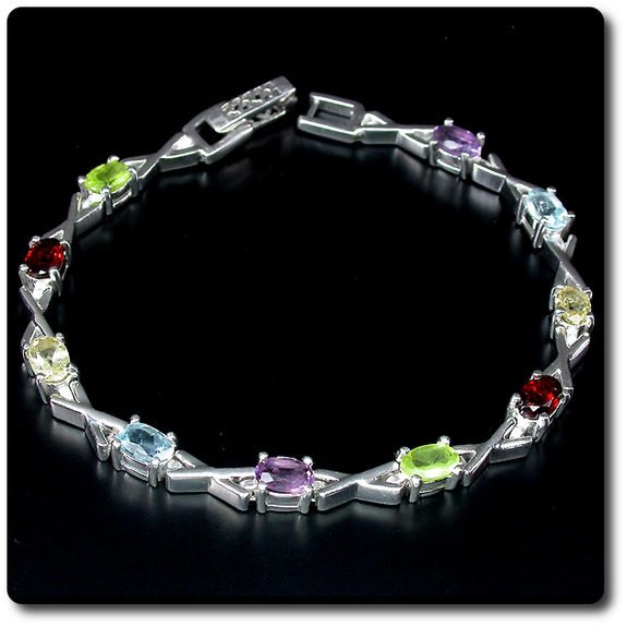 CITRINE,AMETHYST,TOPAZ,PERIDOT BRACELET