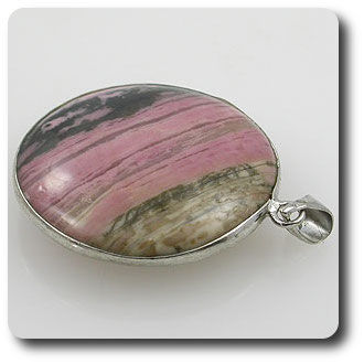 NATURAL RHODOCHROSITE PENDANT
