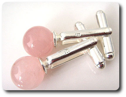 PINK QUARTZ Cufflinks